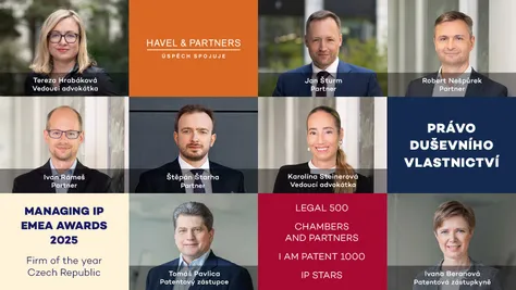 We're breaking records! Our achievements in IP law so far: Five awards for HAVEL & PARTNERS in 2025
